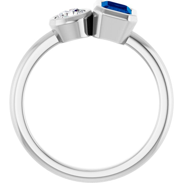 14k-white-lab-grown-blue-sapphire-&-1/4-ctw-lab-grown-diamond-ring