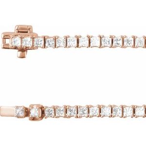 7 1/4 ct Lab-Grown Diamond Line Necklace