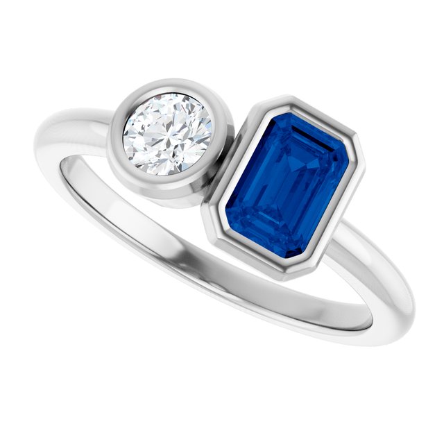 14k-white-lab-grown-blue-sapphire-&-1/4-ctw-lab-grown-diamond-ring