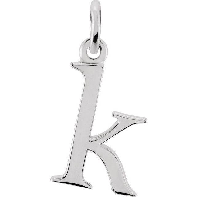 sterling-silver-11.35-x-5.7-mm-initial-k,14k-white-gold-11.35-x-5.7-mm-initial-k