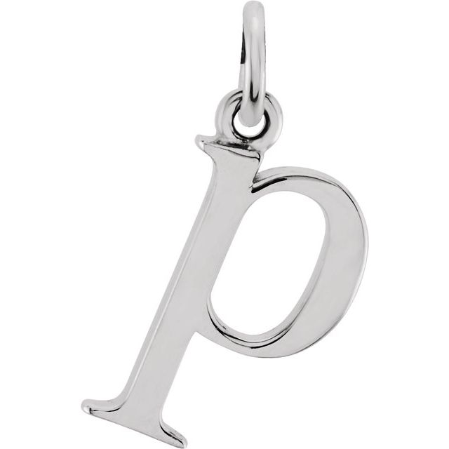 sterling-silver-11.63-x-5.7-mm-initial-p,14k-white-gold-11.63-x-5.7-mm-initial-p