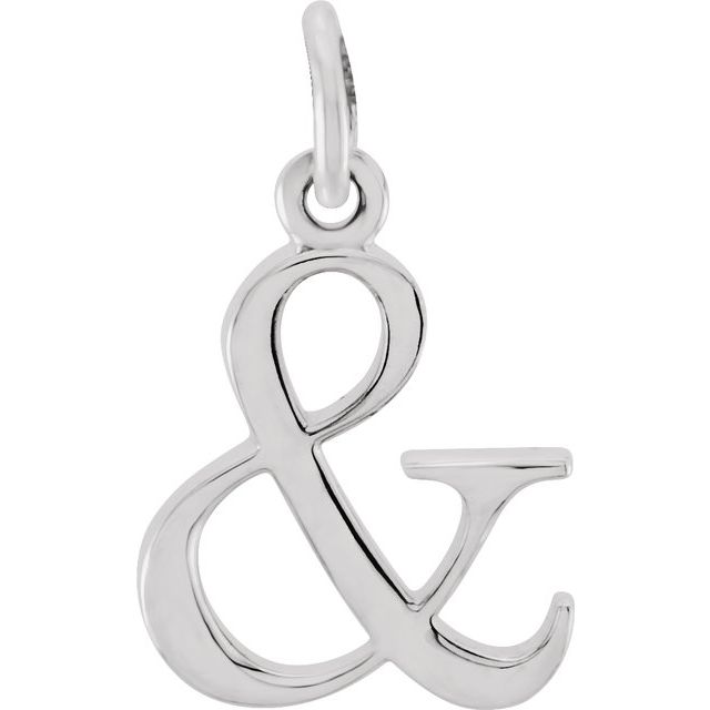 sterling-silver-11.2-x-7.2-mm-ampersand,14k-white-gold-11.2-x-7.2-mm-ampersand