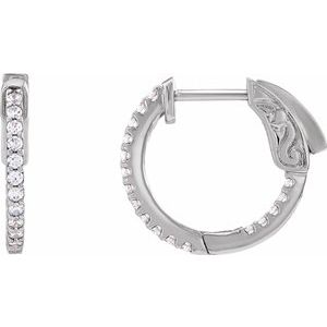 6 1/2 ct Diamond Inside-Outside Hinged Hoop Earrings