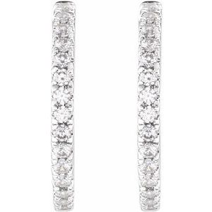 1/5 ct Lab-Grown Diamond Hoop Earrings