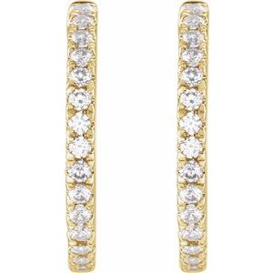 1/5 ct Lab-Grown Diamond Hoop Earrings