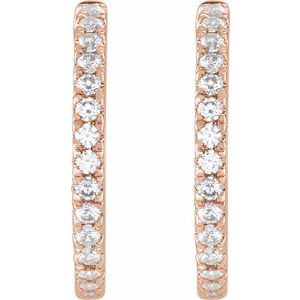 1/5 ct Lab-Grown Diamond Hoop Earrings