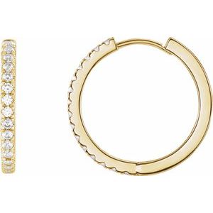 1/5 ct Lab-Grown Diamond Hoop Earrings