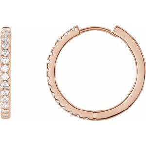 1/5 ct Lab-Grown Diamond Hoop Earrings