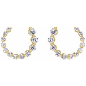 7/8 ct Diamond Front-Back Earrings