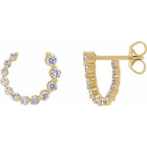 7/8 ct Diamond Front-Back Earrings