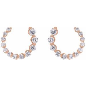 7/8 ct Diamond Front-Back Earrings