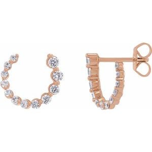 7/8 ct Diamond Front-Back Earrings