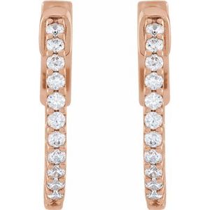 6 1/2 ct Diamond Inside-Outside Hinged Hoop Earrings