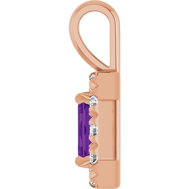 14k-rose--natural-amethyst-&-1/8-ctw-natural-diamond-halo-style-pendant