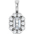 sterling-silver--natural-white-sapphire-&-1/8-ctw-natural-diamond-halo-style-pendant