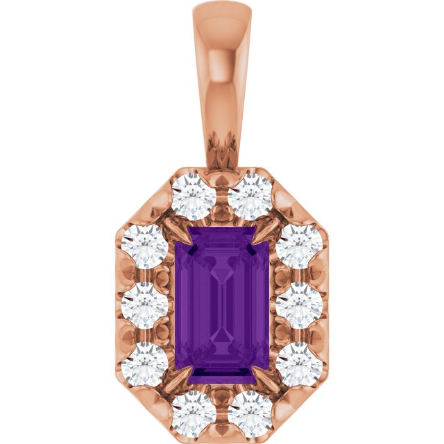 14k-rose--natural-amethyst-&-1/8-ctw-natural-diamond-halo-style-pendant