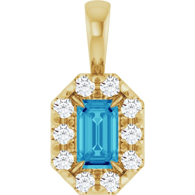 14k-yellow--natural-blue-zircon-&-1/8-ctw-natural-diamond-halo-style-pendant