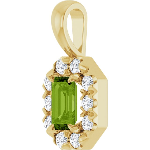14k-yellow--natural-peridot-&-1/8-ctw-natural-diamond-halo-style-pendant