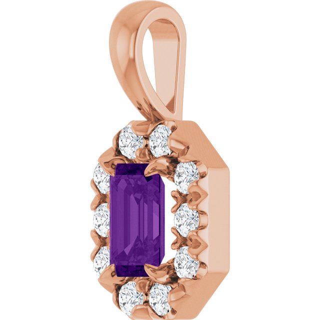 14k-rose--natural-amethyst-&-1/8-ctw-natural-diamond-halo-style-pendant