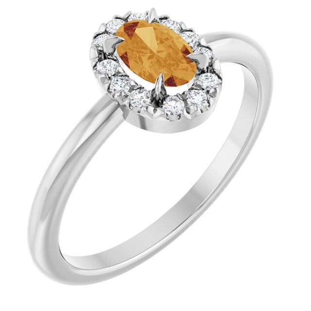 14k-white-natural-citrine-&-1/10-ctw-natural-diamond-french-set-halo-style-ring