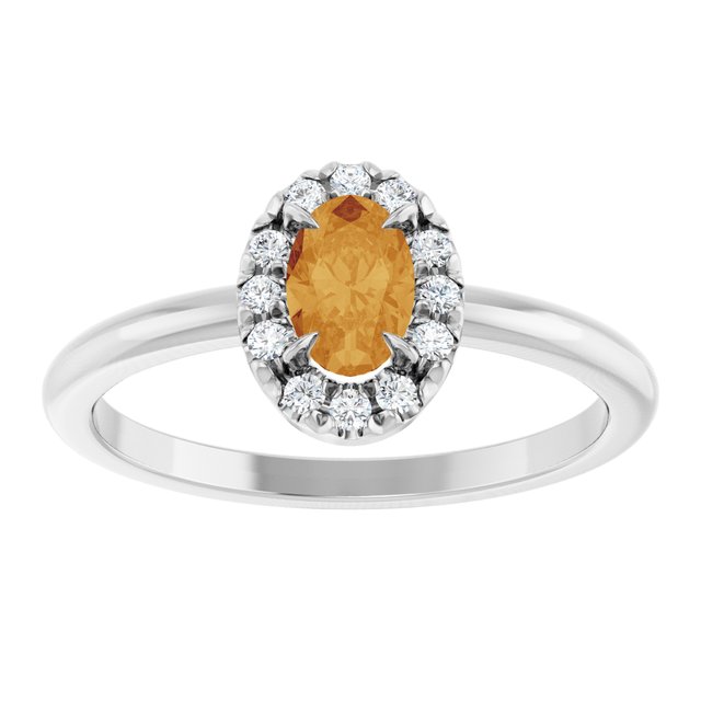 14k-white-natural-citrine-&-1/10-ctw-natural-diamond-french-set-halo-style-ring