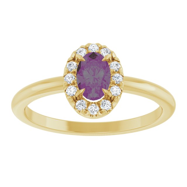 14k-yellow-lab-grown-alexandrite-&-1/10-ctw-natural-diamond-french-set-halo-style-ring