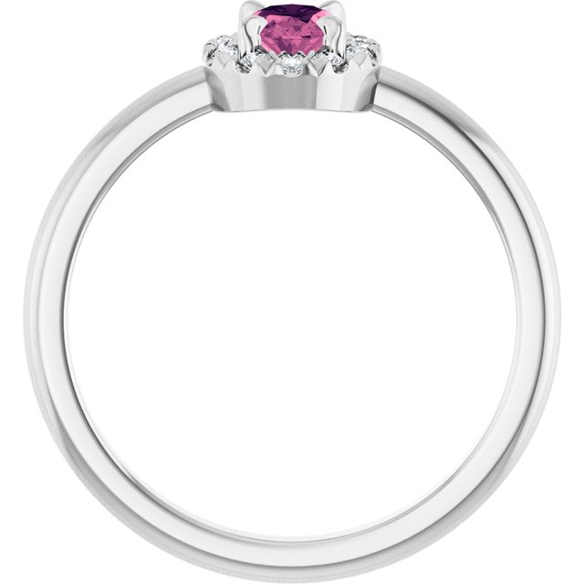 14k-white-natural-pink-tourmaline-&-1/10-ctw-natural-diamond-french-set-halo-style-ring