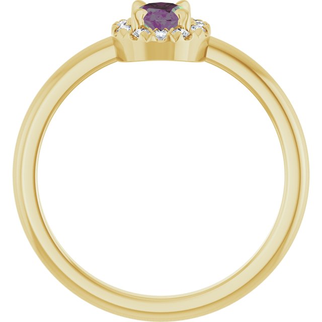 14k-yellow-lab-grown-alexandrite-&-1/10-ctw-natural-diamond-french-set-halo-style-ring
