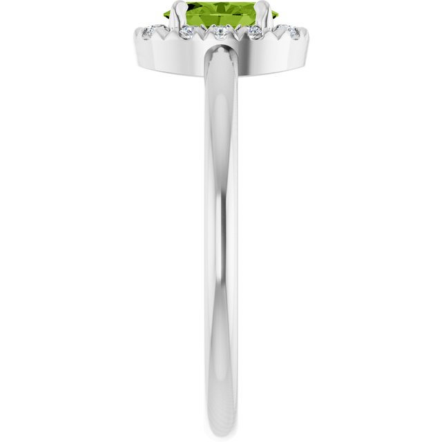 14k-white-natural-peridot-&-1/10-ctw-natural-diamond-french-set-halo-style-ring