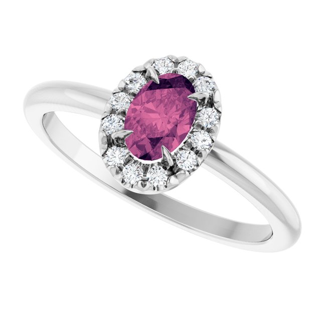 14k-white-natural-pink-tourmaline-&-1/10-ctw-natural-diamond-french-set-halo-style-ring