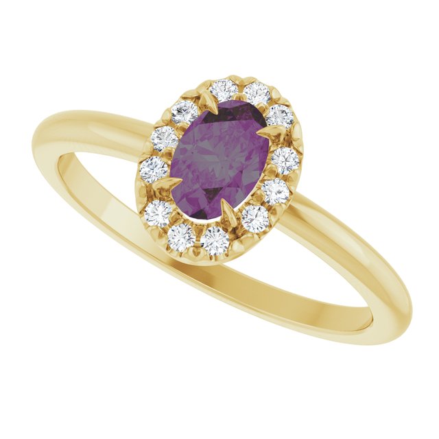 14k-yellow-lab-grown-alexandrite-&-1/10-ctw-natural-diamond-french-set-halo-style-ring