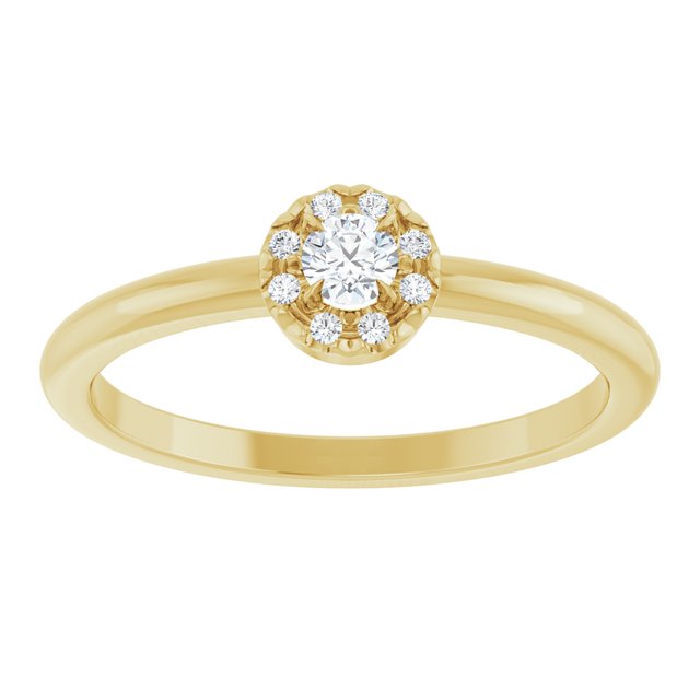 14k-yellow-1/8-ctw-natural-diamond-french-set-halo-style-ring