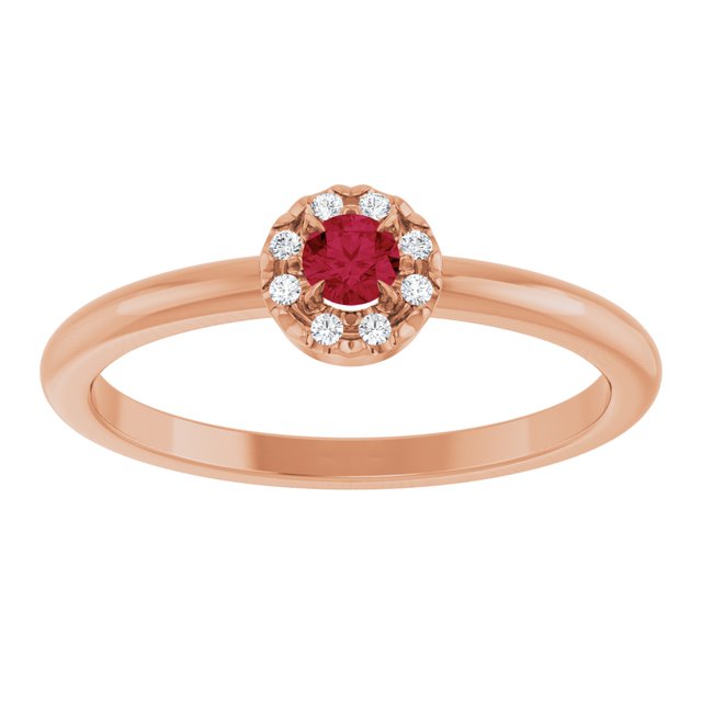 14k-rose-natural-ruby-&-.03-ctw-natural-diamond-french-set-halo-style-ring