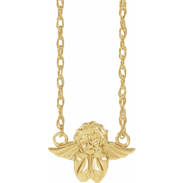 14k-white-cherub-16"-necklace