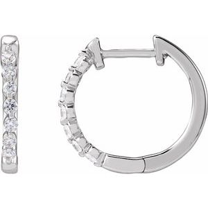 1/5 ct Lab-Grown Diamond Hoop Earrings