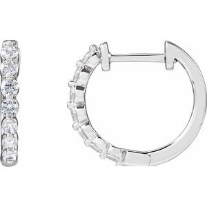 1/5 ct Lab-Grown Diamond Hoop Earrings