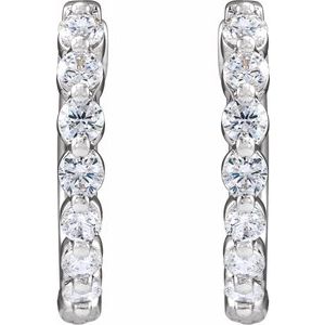 1/5 ct Lab-Grown Diamond Hoop Earrings