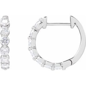 1/5 ct Lab-Grown Diamond Hoop Earrings