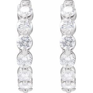 1/5 ct Lab-Grown Diamond Hoop Earrings