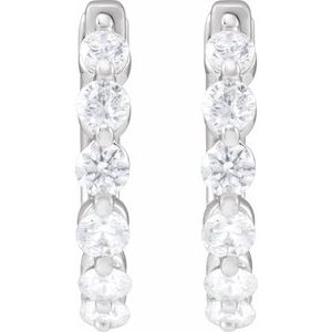 1/5 ct Lab-Grown Diamond Hoop Earrings