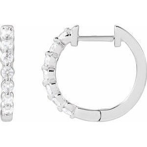 1/5 ct Lab-Grown Diamond Hoop Earrings