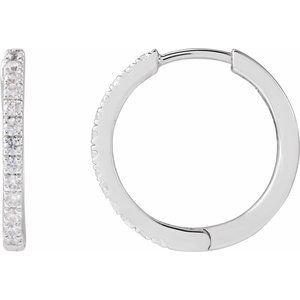 1/5 ct Lab-Grown Diamond Hoop Earrings