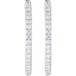 1/5 ct Lab-Grown Diamond Hoop Earrings