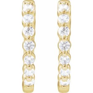1/5 ct Lab-Grown Diamond Hoop Earrings