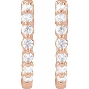 1/5 ct Lab-Grown Diamond Hoop Earrings