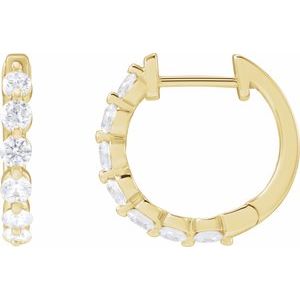 1/5 ct Lab-Grown Diamond Hoop Earrings