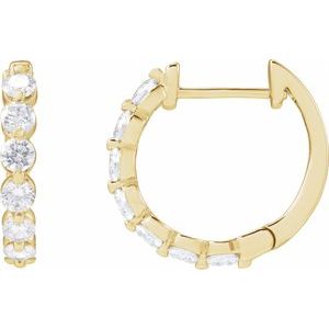 1/5 ct Lab-Grown Diamond Hoop Earrings