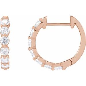 1/5 ct Lab-Grown Diamond Hoop Earrings