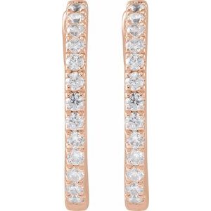 1/5 ct Lab-Grown Diamond Hoop Earrings