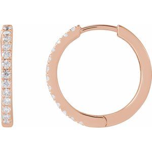 1/5 ct Lab-Grown Diamond Hoop Earrings
